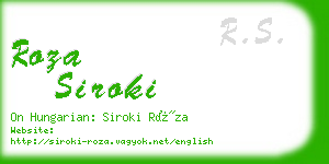 roza siroki business card